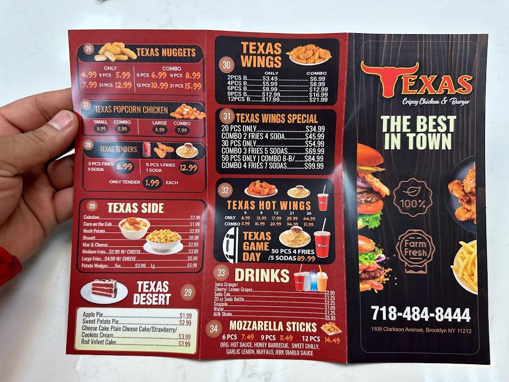 Tex’s Chicken & Burgers Menu image 1