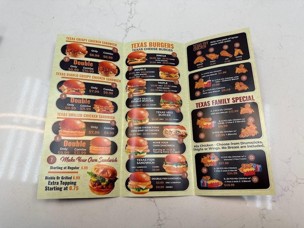 Tex’s Chicken & Burgers Menu image 2